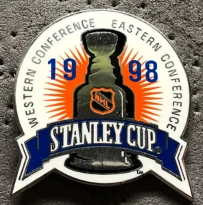 1998 Stanley Cup Finals Washington Capitals vs Detroit Red Wings Pin - Picture 1 of 1