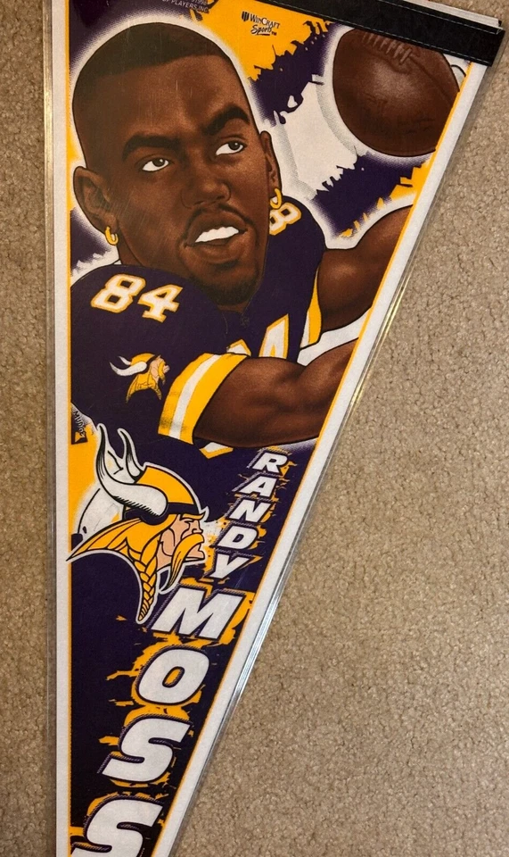 "TÚ ELIGES: Banderín de fieltro Minnesota Viking NFL 30"" jugador tamaño completo bandera serigrafía" Foto 1 de 1