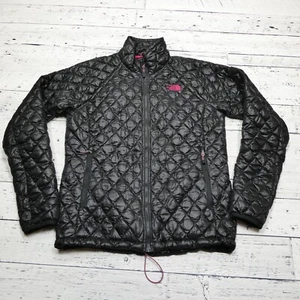 The North Face ThermoBall Jacke Damen Medium Schwarz Pink Full Zip Puffer - Bild 1 von 9