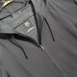 Saxx Hoodie Men's M Gray Down Time Full Zip Hooded Sweatshirt Pockets Loungewear - Picture 1 of 10