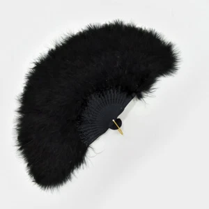 Feather Hand Fans Foldable Fancy Dress Party Vintage Dance Clothing Accessories - Picture 1 of 11