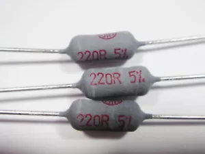 220R 220Ohm 3W 5% Alambre Resistencia de Disipación #1-1091 - Imagen 1 de 2