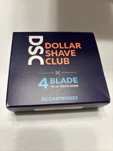Dollar Shave Club Men's Razor 4-Blade Razor Blade 8 Refill Cartridges - Picture 1 of 2