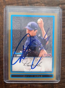 David Hale 2009 Bowman 1st Card Gold Autograph Atlanta Braves