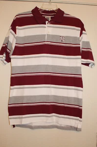 Camisa polo para hombre marrón, blanca y gris a rayas A&M manga corta talla XL - Imagen 1 de 11