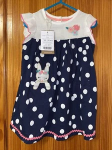 Baby Girls Short Sleeved Dress Blue Monsoon Size 12-18 Months - Picture 1 of 9