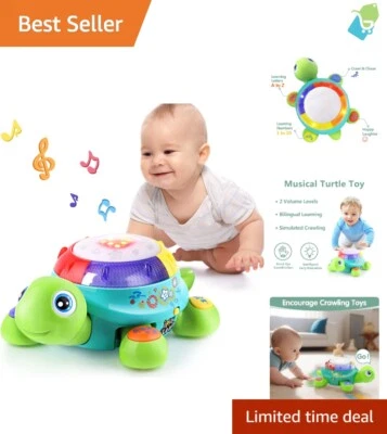 Interactive Crawling Turtle Toy for Infants - Bilingual Learning & Fun Sounds - Image 1 of 4