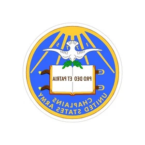Chaplain Corps (U.S. Army) REVERSE PRINT Transparent STICKER - Picture 1 of 16