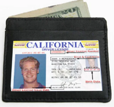 Lote al por mayor de billetera con estuche para tarjetas de crédito de identificación de cuero genuino para hombre  Foto 1 de 4