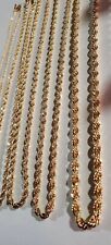 14k solid gold rope chain