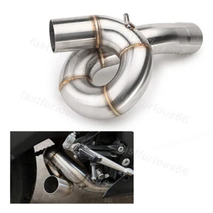 50.8MM For Kawasaki ZX6R ZX636 09-2023 Exhaust Muffler Mid Pipe Delete Catalyst - Picture 1 of 6