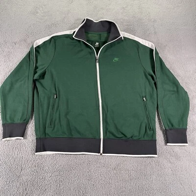 Nike Sportswear Chaqueta Para Hombres 2XL Verde Cremallera Completa Rayas Manga Larga Malla Activa Foto 1 de 4