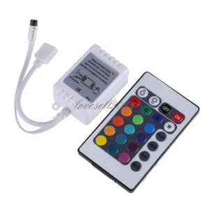 24 Button Wireless RGB LED Light Controller Ir Remote 12v Dimmer for LED Strip - Picture 1 of 4