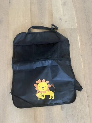 Rücksitzschutz Autositzbezug schwarz Aufbewahrung Organizer Auto Löwe kinder - Bild 1 von 3