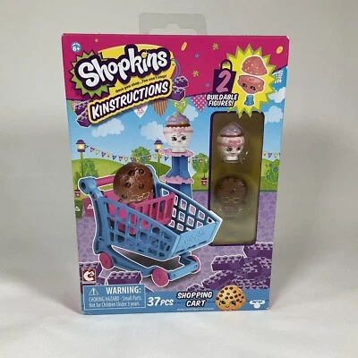 CARRITO DE COMPRAS Shopkins Kinstructions - 37 piezas con 2 figuras construibles NUEVO Foto 1 de 4