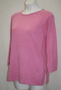 J. McLaughlin Pullover Sweater Solid Pink Designer Soft Sz M NEW - Picture 1 of 6