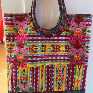 Colorful Embroidered Mexican Tote Bag - New - Bild 1 von 9