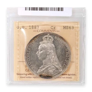 Great Britain Silver 1 Crown 1887 - Picture 1 of 2