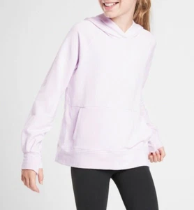 ATHLETA GIRL LILAC HOODED LONG SLEEVE SWEATSHIRT Sz L - 12 - Picture 1 of 4