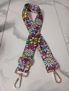 Multicolor Flower Women’s Handbag Replacement Crossbody Shoulder Bag Adj. Strap - Picture 1 of 4