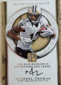 MICHAEL THOMAS SAINTS 2017 84/99 MILESTONE SCRIPTS AUTOGRAPH PANINI PANTHEON  - Picture 1 of 10