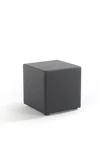 Sitzwürfel Sitzhocker Schminkhocker Hocker Kunstleder Grau 45x42x42 cm - Bild 1 von 2