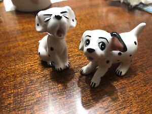 Vintage Made Japan Dalmatian Porcelain Dog Lot Of 2 Figurine.