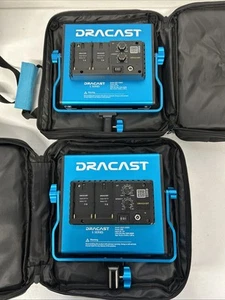 Set of 2 Dracast DRSP-500BN S Series LED Light Panel w/power supply, Two Tripods - Picture 1 of 7