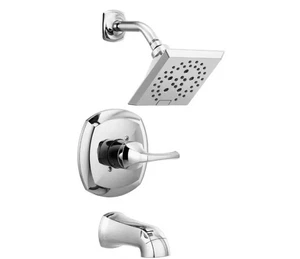 DELTA Portwood 1 mango 5 rociadores bañera y grifo de ducha cromo H2 ocinético con válvula - Imagen 1 de 11