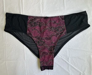 Bragas Ropa Interior De Colección Cacique Cheeky 18/20 Malla Transparente Encaje Metálico - Imagen 1 de 12