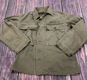 Men’s Vtg Army M-43 Jacket Size 36R Olive Drab WW2 1940’s HBT Field Jacket - Picture 1 of 10