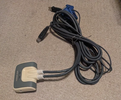 IOGEAR GCS632U 2-Port MiniView Micro USB VGA KVM Switch w/ Audio - 6ft Cables - Image 1 of 4