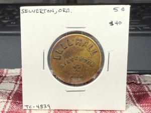 Silverton, Oreg. "LLLL Hall" G/F 5¢ Handelsmedaille 24mm SP4752 - Bild 1 von 2