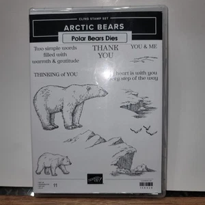 Stampin Up Arctic Bears Cling Stempelset und koordinierende Eisbären Stanzformen EUC - Bild 1 von 5