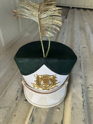 Sombrero de banda de marcha vintage música con pluma Foto 1 de 4
