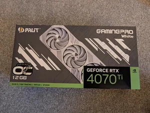 PALIT NVIDIA GeForce RTX 4070 Ti GamingPro White OC 12GB Graphics Card - Photo 1/1