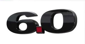 Ford Super Duty Truck 6.0 Power Stroke Diesel 5.5" Gloss Black Emblem - Picture 1 of 2