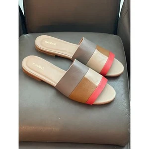 Kaanas Patchwork leather sandals made in Columbia women’s size 10 Earth tones, f - Picture 1 of 12