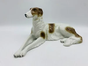 Gerold Tierkeramik Porzellan Windhund 27cm Länge West Germany CS - Bild 1 von 4
