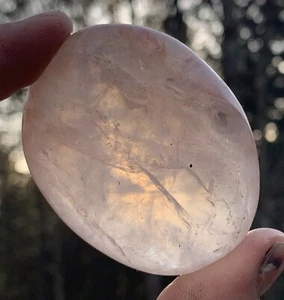 PINK FIRE AZEZTULITE GORGEOUS HIGH VIBRATION CRYSTAL PALMSTONE - Picture 1 of 14