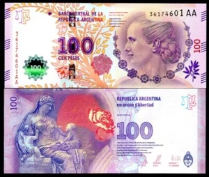 Argentina, Banco Central, 100 pesos, serie AA, (2016), pack fresco UNC - Imagen 1 de 1