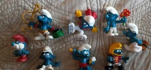 Vintage Smurfs Lot Of 8  Schleich Figures Some Rare Peyo Lion Tamer Papa Skater - Picture 1 of 12