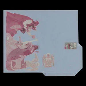 Great Britain 1967 (Variety) 9d Christmas air letter missing blue, green and yel - Picture 1 of 2