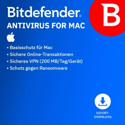 Bitdefender ANTIVIRUS FOR MAC / 3 Geräte / 1 Jahr / ESD - Bild 1 von 3