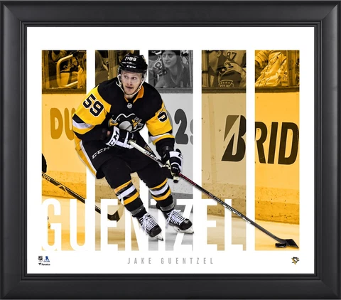 Jake Guentzel Pittsburgh Penguins Framed 15" x 17" Player Panel Collage Cover