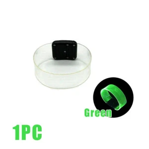 Glow In Dark Led Bracelet Light-up Running Cycling Night Safety Party Halloween - Picture 1 of 18