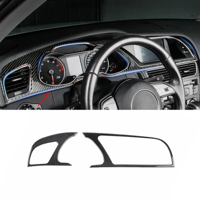 For Audi A4 A5 2009-2016 Real Carbon Fiber Central Console Dashboard Strip Cover - Image 1 of 4