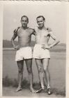 Vintage Foto Hübsche Männer halb nackt nude Harkortberg Fest Wetter  1948 -1