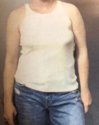 Elizabeth And James Tank Top Scoop Neck Waffle Cream Medium - Image 1 of 4