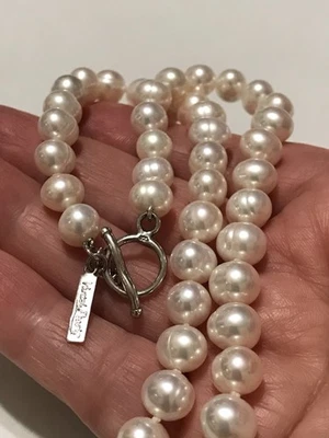 Gorgeous Freshwater  White Pearls Necklace 17”. VANTEL PEARLS. - Imagem 1 de 4